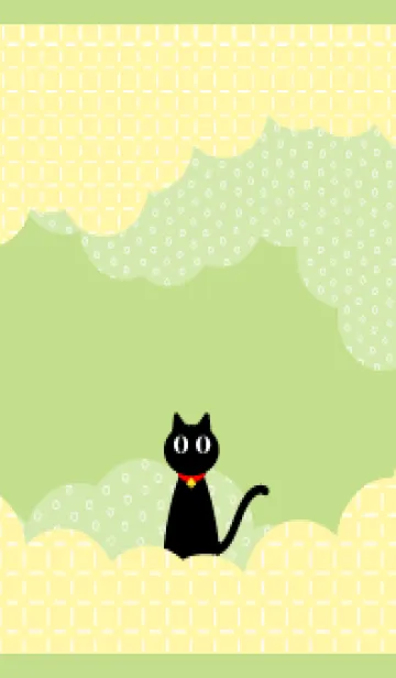 [LINE着せ替え] クロネコちゃん モスグリーン色の画像1