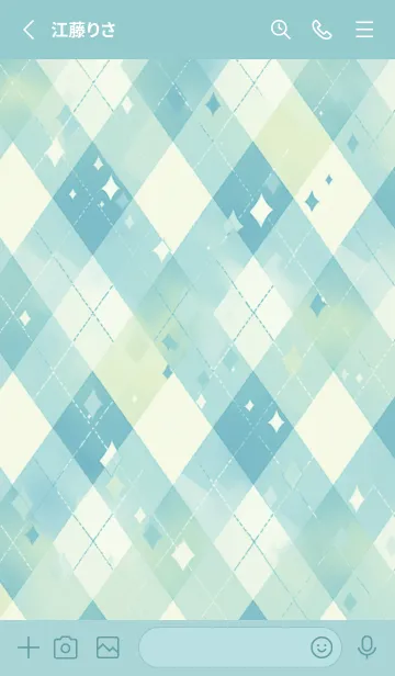 [LINE着せ替え] Blue-green argyleの画像2