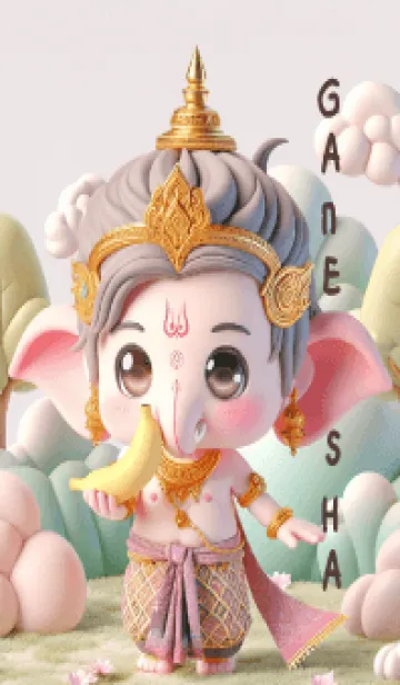 [LINE着せ替え] Cute Ganesha Lucky lottery & rich (JP)の画像1