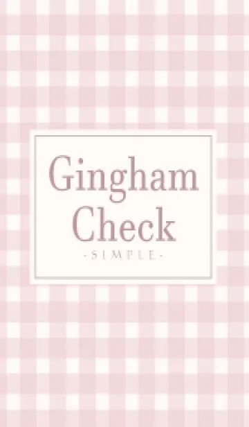 [LINE着せ替え] Gingham Check-Natural Pinkの画像1