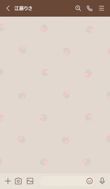 [LINE着せ替え] いちごシンプル / ベージュの画像2