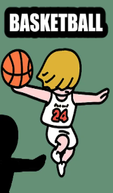 バスケダンク 白ユニフォーム khakiの着せ替えメイン画像