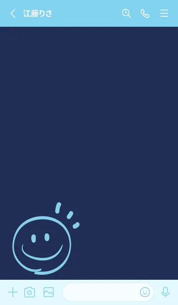 [LINE着せ替え] Always happy -Navy&Blue 4-の画像2