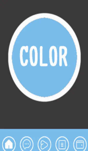 [LINE着せ替え] blue color A60の画像1