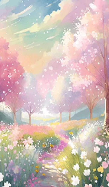 [LINE着せ替え] 優美な春の風景の着せかえ(Spring-116)の画像1