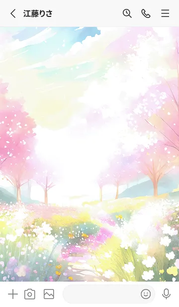 [LINE着せ替え] 優美な春の風景の着せかえ(Spring-116)の画像2