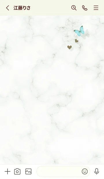 [LINE着せ替え] green 花と蝶07_1の画像2