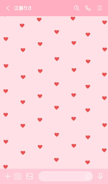 [LINE着せ替え] pattern_heart pinkredの画像2