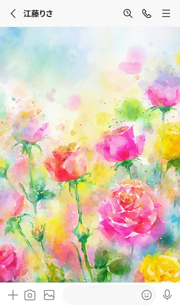 [LINE着せ替え] 薔薇(バラ)の花の着せかえ(R3407)の画像2