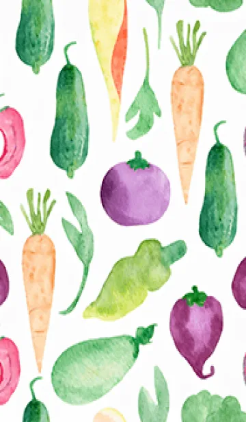 [LINE着せ替え] 【シンプル】お野菜の着せかえ#196の画像1