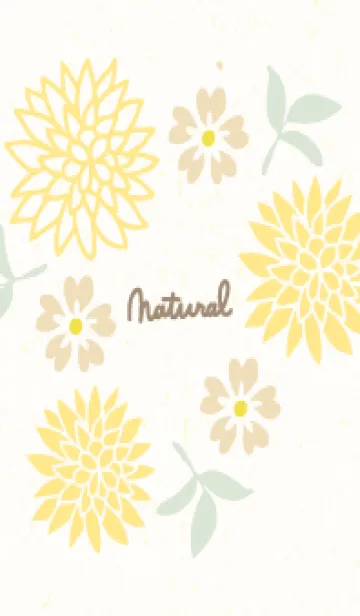 [LINE着せ替え] 2種の花と葉12の画像1