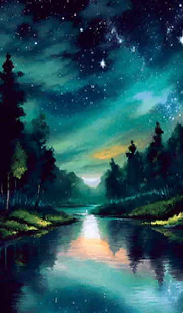 [LINE着せ替え] 綺麗な星空の夜景着せかえ#478の画像1