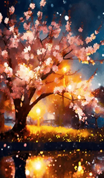 [LINE着せ替え] 美しい夜桜の着せかえ#331の画像1