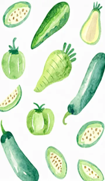 [LINE着せ替え] 【シンプル】お野菜の着せかえ#206の画像1