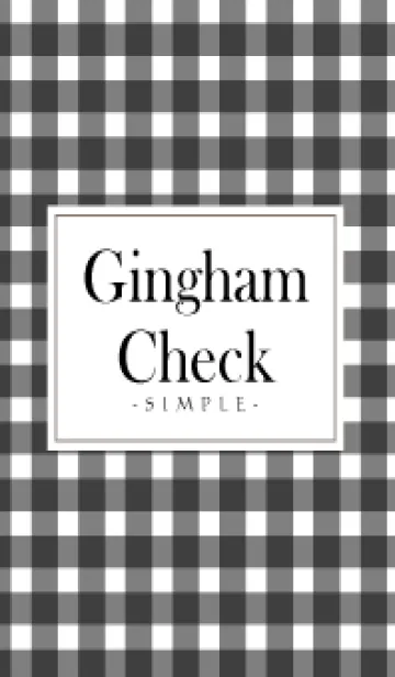 [LINE着せ替え] Gingham Check-Blackの画像1