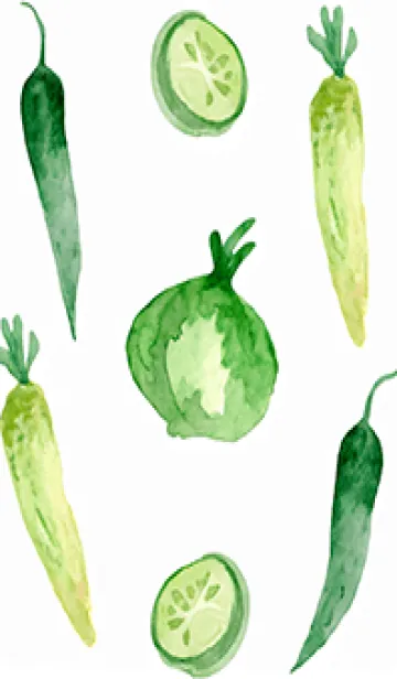 [LINE着せ替え] 【シンプル】お野菜の着せかえ#205の画像1