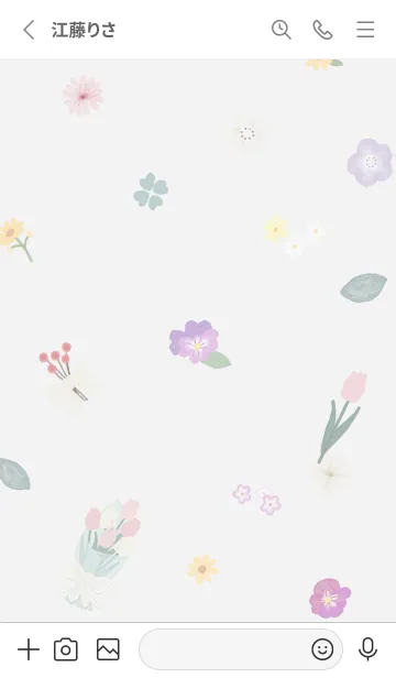 [LINE着せ替え] ハートの花束02_1の画像2