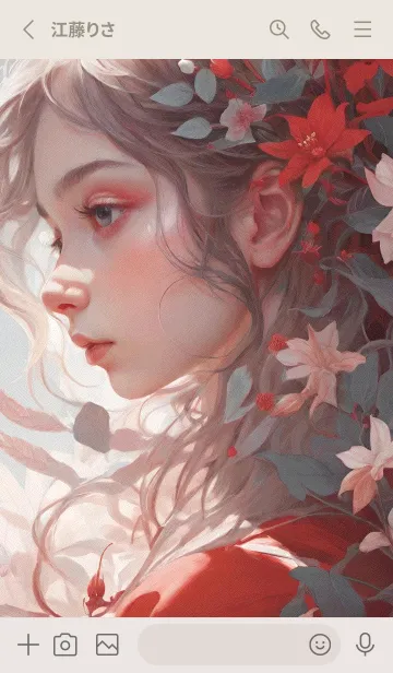 [LINE着せ替え] 春の妖精の少女 hP7Eoの画像2