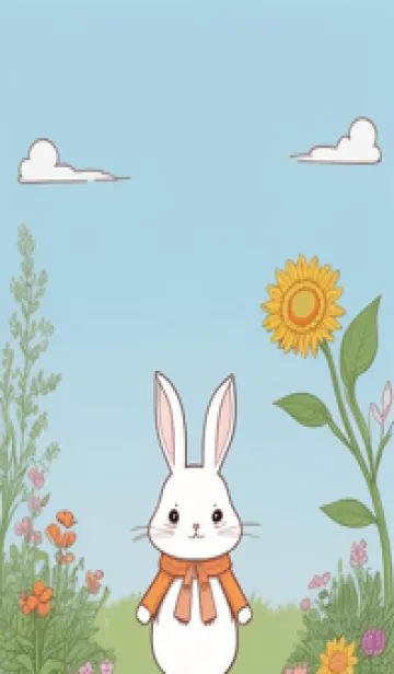[LINE着せ替え] 可愛いウサギ - Q版 i1mqIの画像1