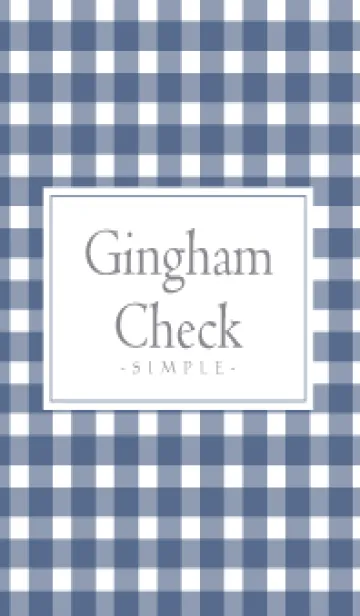 [LINE着せ替え] Gingham Check-Navyの画像1