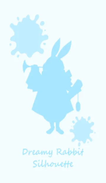 [LINE着せ替え] Dreamy Rabbit Silhouette ブルーの画像1