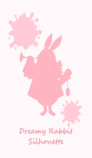 [LINE着せ替え] Dreamy Rabbit Silhouette ピンクの画像1