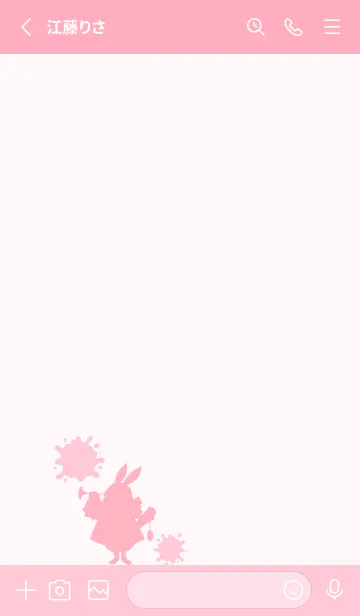[LINE着せ替え] Dreamy Rabbit Silhouette ピンクの画像2