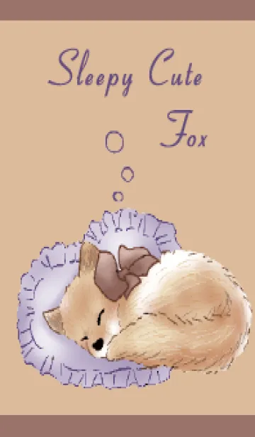 [LINE着せ替え] Sleepy cute fox（眠たげ狐 きつね）の画像1