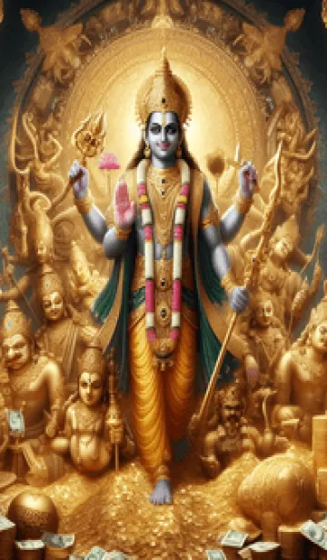 [LINE着せ替え] 偉大な富の神ヴィシュヌ神 14の画像1