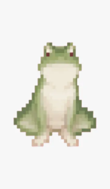 [LINE着せ替え] カエルのドット絵のきせかえ Green 02の画像1