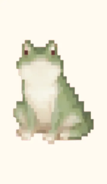 カエルのドット絵のきせかえ Brown 04の着せ替えメイン画像