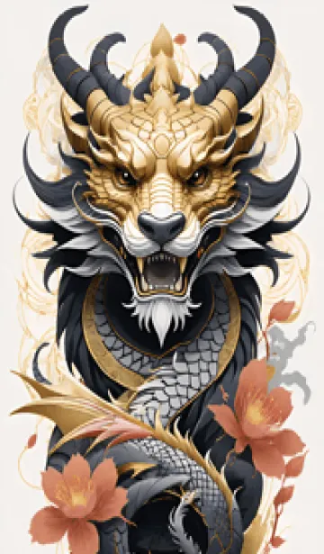 [LINE着せ替え] 財を招く金の龍が幸福をもたらす g0vdUの画像1