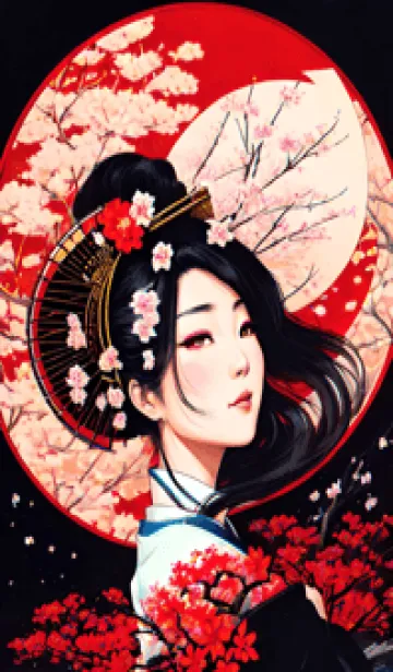 [LINE着せ替え] 桜の芸者着物 q6w1Eの画像1