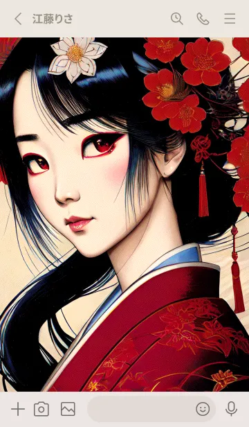 [LINE着せ替え] 桜の芸者着物 kL2a1の画像2