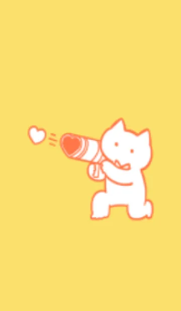 [LINE着せ替え] 推しねこ(yellow01)の画像1