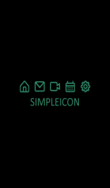 [LINE着せ替え] SIMPLE ICON -BLACK100の画像1