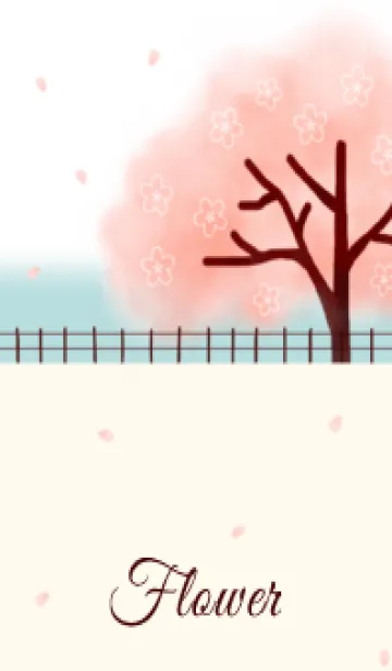 Flower 007 【桜×青緑×ピンク】の着せ替えメイン画像