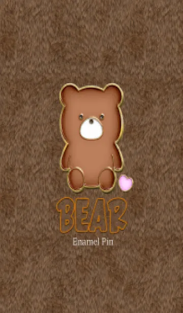 [LINE着せ替え] Bear Enameled Pin & Fur 33の画像1