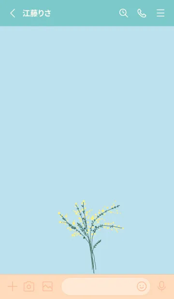 [LINE着せ替え] ミモザの花の画像2