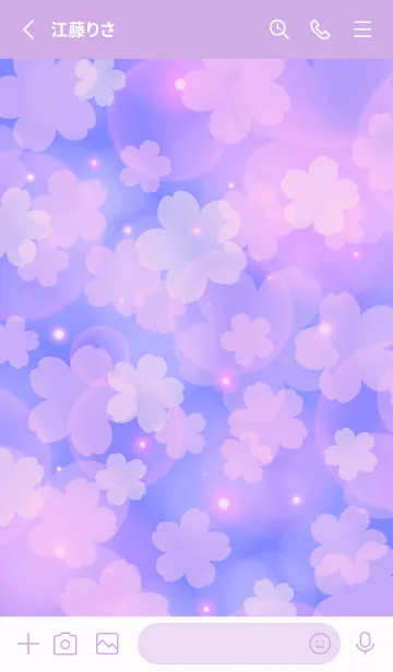 [LINE着せ替え] Cherry Blossoms PURPLE-SAKURAの画像2