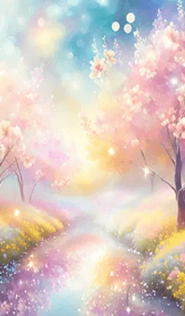 [LINE着せ替え] 優美な春の風景の着せかえ(Spring-137)の画像1