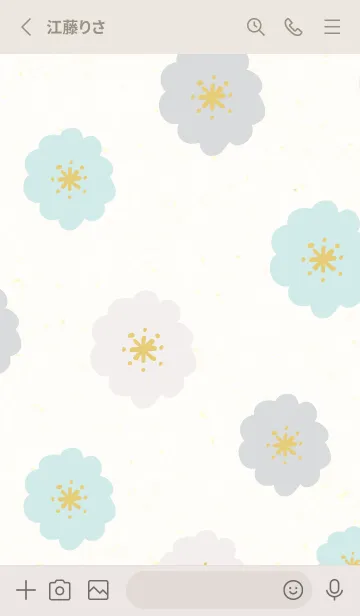 [LINE着せ替え] かわいい丸い花4の画像2