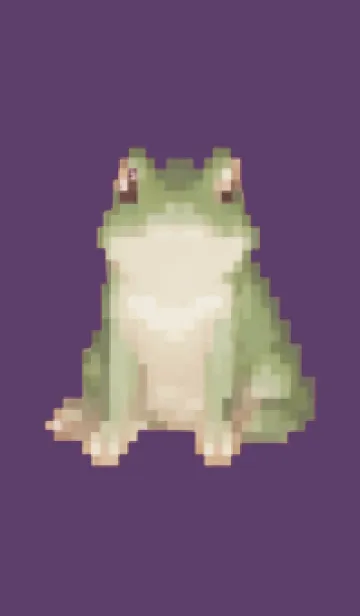 [LINE着せ替え] カエルのドット絵のきせかえ Purple 05の画像1