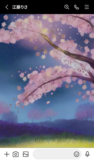 [LINE着せ替え] 美しい夜桜の着せかえ#346の画像2