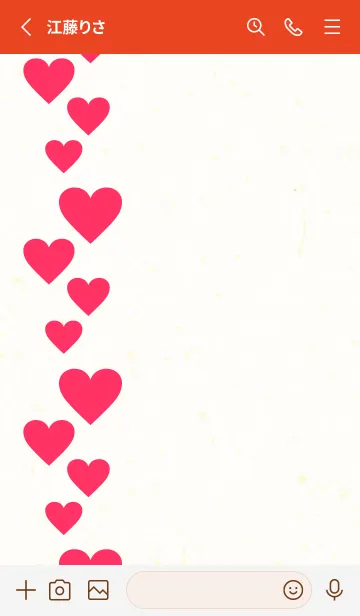 [LINE着せ替え] ハート 線 左5の画像2