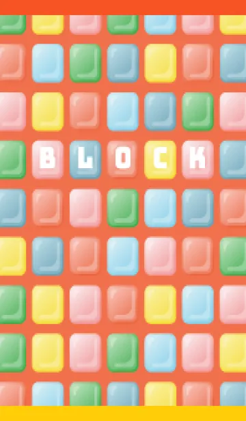 [LINE着せ替え] カラフルタイル 赤と黄色の画像1