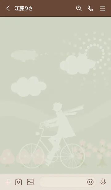 [LINE着せ替え] green 春のサイクリング07_1の画像2