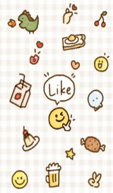 [LINE着せ替え] beige スマイルと可愛い仲間達05_1の画像1