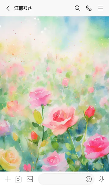 [LINE着せ替え] 薔薇(バラ)の花の着せかえ(R3436)の画像2