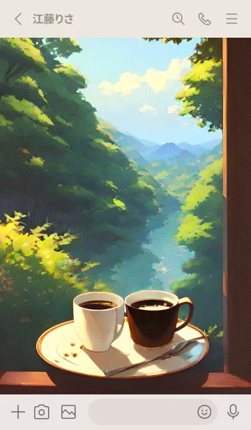 [LINE着せ替え] 午後のコーヒータイム 6iir6の画像2